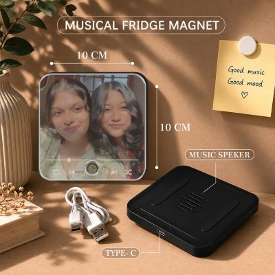 Personalized Gift for Best Friends  Custom Musical Fridge Magnet with Photo & Any Song Birthday Gift for Bestie & Friendship Day Gift for Female Friend Long Distance Gift